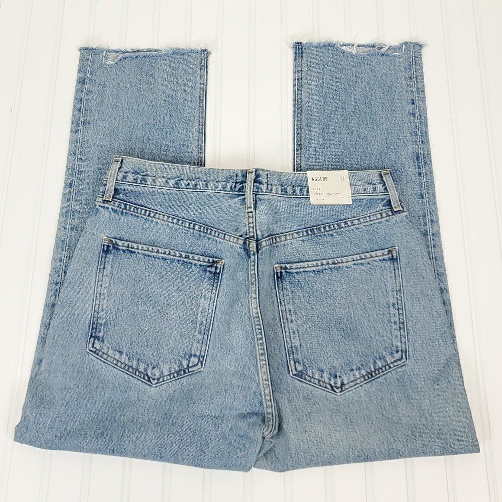 AGOLDE Riley High Rise Straight Crop Jeans - Picture 12 of 15